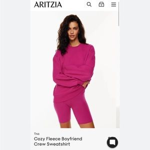 Aritzia Cozy Fleece Boyfriend Crew